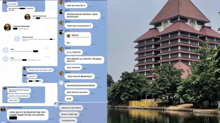 Isi Chat Pelecehan Seksual 16 Mahasiswa Hukum UI Terungkap